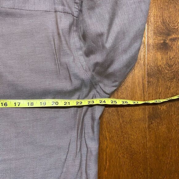 Donna Karen Signature Button Front Cotton Gray Dress Shirt Men's Size Large - Picture 7 of 8